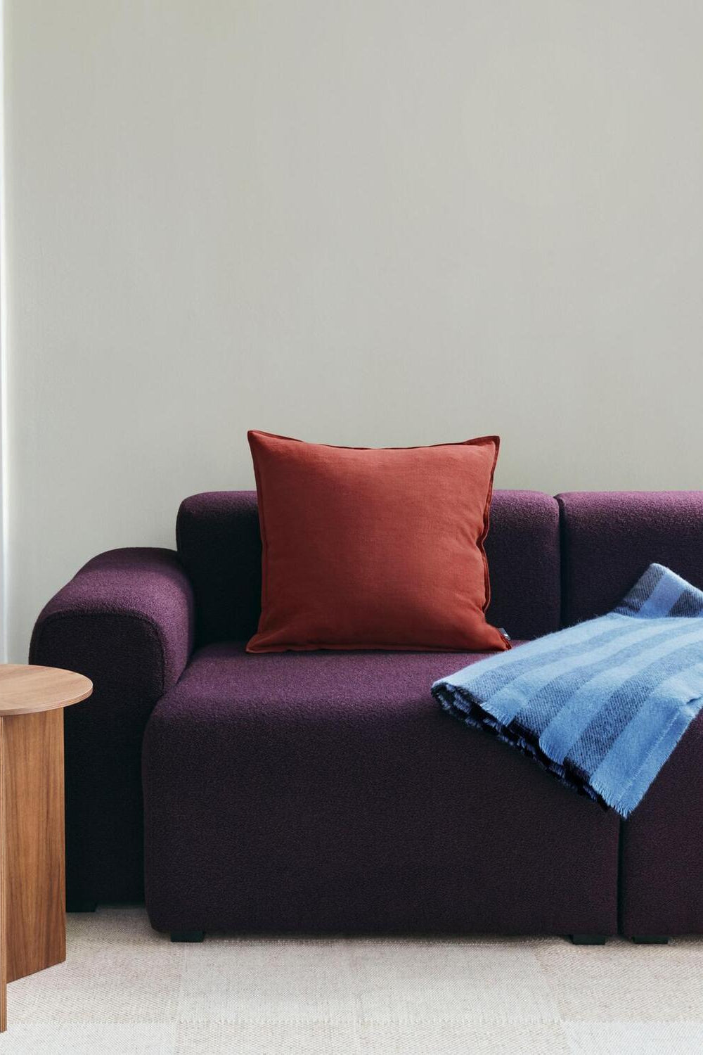 Duo Throw uldtæppe, Sky Blue - B130 x L180 cm.